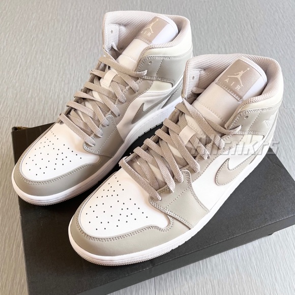 Air Jordan 1 Mid Linen Men’s - Picture 3 of 4